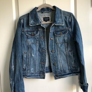 Lightly distressed jean jacket